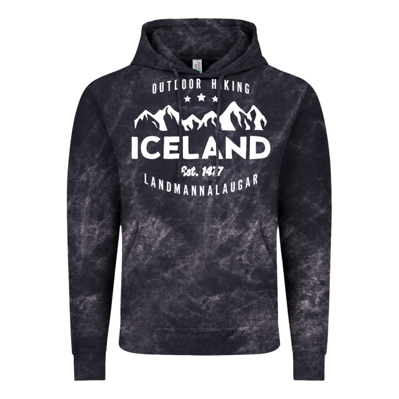 Iceland Hiking Landmannalaugar Est 1477 Vintage Hoodie by linhVisuals | Teevron