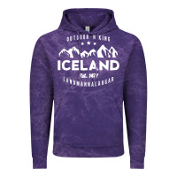 Cloud Purple iceland hiking landmannalaugar est 1477 Vintage Hoodie - linhVisuals