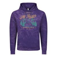 Cloud Purple mount rainier national park washington usa vacation hiking Vintage Hoodie - linhVisuals