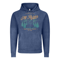 Vintage Denim mount rainier national park washington usa vacation hiking Vintage Hoodie - linhVisuals