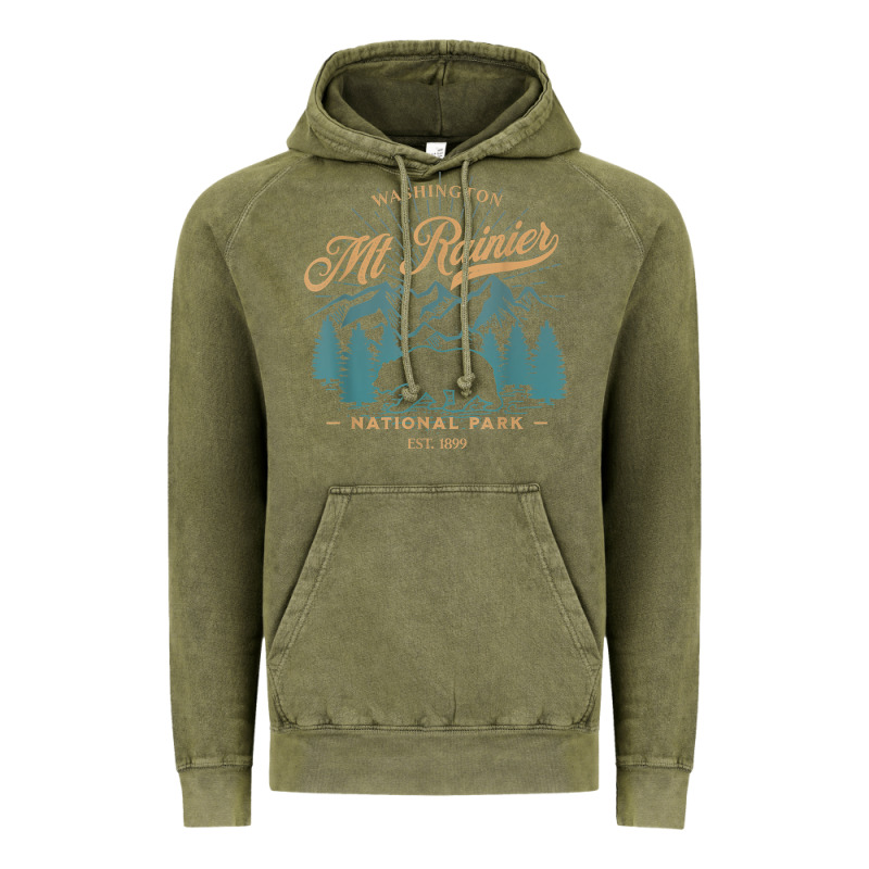 Mount Rainier National Park Washington Usa Vacation Hiking Vintage Hoodie by linhVisuals | Teevron