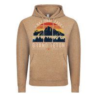 National Park Grand Teton Vintage Retro Hiking Vintage Hoodie | Teevron