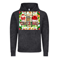 Vintage Black Christmas Vibes Vintage Hoodie - CowhideDigitalArt