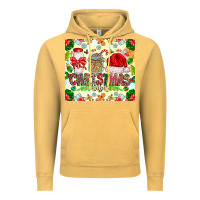 Vintage Mustard Christmas Vibes Vintage Hoodie - CowhideDigitalArt