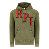 Vintage Olive Rpi Engineers Hockey Vintage Hoodie - linhVisuals
