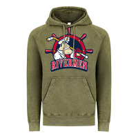 Vintage Olive peoria rivermen Vintage Hoodie - linhVisuals