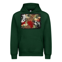 Forest Green army cowhide leopard Christmas Urban Hoodie - Jasminsmagicworld