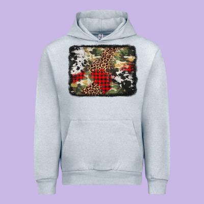 Army Cowhide Leopard Christmas Urban Hoodie Designed By Jasminsmagicworld