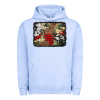 Pigment Grape Ice army cowhide leopard Christmas Urban Hoodie - Jasminsmagicworld