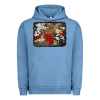 Pigment Pebble Blue army cowhide leopard Christmas Urban Hoodie - Jasminsmagicworld