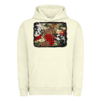 Pigment Pistachio army cowhide leopard Christmas Urban Hoodie - Jasminsmagicworld