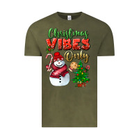 Vintage Olive christmas vibes only Vintage Tee - BundleAndBundleShop