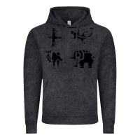 Vintage Black divine beasts symbols Vintage Hoodie - linhVisuals