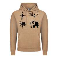 Vintage Coffee divine beasts symbols Vintage Hoodie - linhVisuals