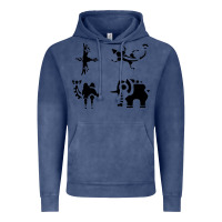 Vintage Denim divine beasts symbols Vintage Hoodie - linhVisuals