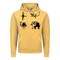 Vintage Mustard divine beasts symbols Vintage Hoodie - linhVisuals