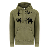 Vintage Olive divine beasts symbols Vintage Hoodie - linhVisuals