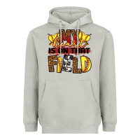 Moon Dust softball my heart is on that field Heavyweight Hoodie - RanaPortraitStore