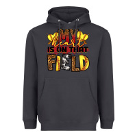 Smoke softball my heart is on that field Heavyweight Hoodie - RanaPortraitStore