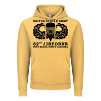 Vintage Mustard army 82nd airborne Vintage Hoodie - linhVisuals