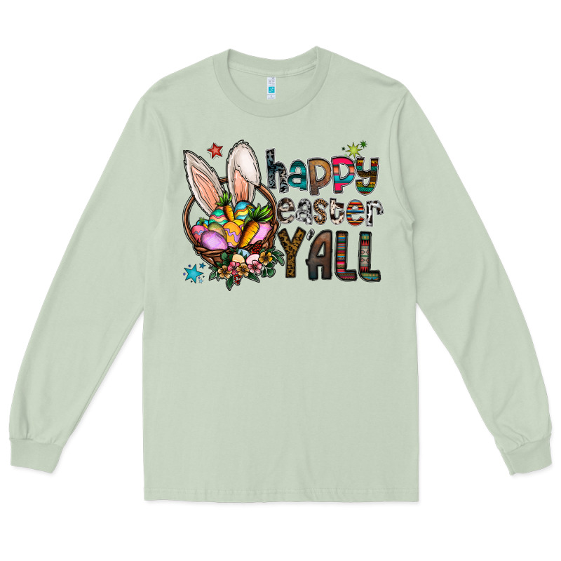 Happy Easter Y'all Long Sleeve Tee by CowhideDigitalArt | Teevron