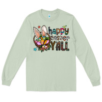 Matcha Happy Easter Y'all Long Sleeve Tee - CowhideDigitalArt