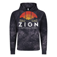 Cloud Black retro zion national park us vintage utah adventure hiking Vintage Hoodie - linhVisuals