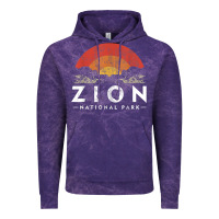 Cloud Purple retro zion national park us vintage utah adventure hiking Vintage Hoodie - linhVisuals