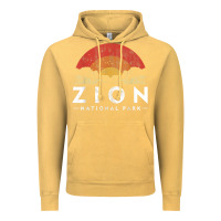 Vintage Mustard retro zion national park us vintage utah adventure hiking Vintage Hoodie - linhVisuals
