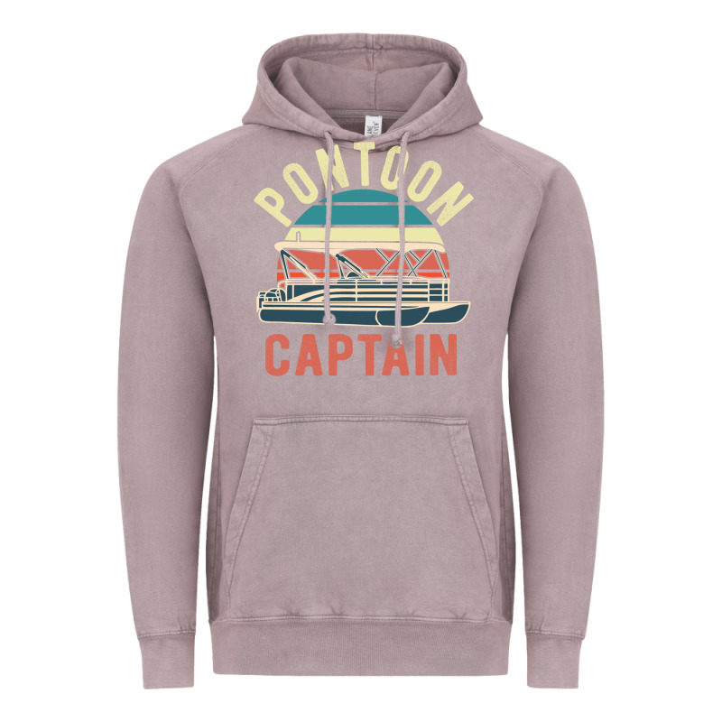 Pontoon Captain Vintage Boating Party Funny Gift For Pontooning Lover Vintage Hoodie by linhVisuals | Teevron