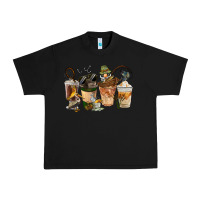 Black Fishing Coffee Cups Urban Heavy Tee - FaDigitalArtStudio