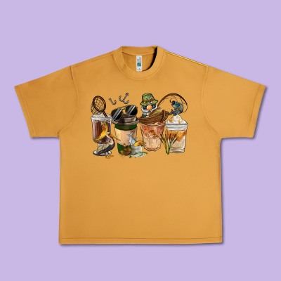 Fishing Coffee Cups Urban Heavy Tee Designed By Fadigitalartstudio