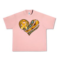 Salmon childhood cancer awareness heart Urban Heavy Tee - Jasminsmagicworld