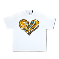 White childhood cancer awareness heart Urban Heavy Tee - Jasminsmagicworld