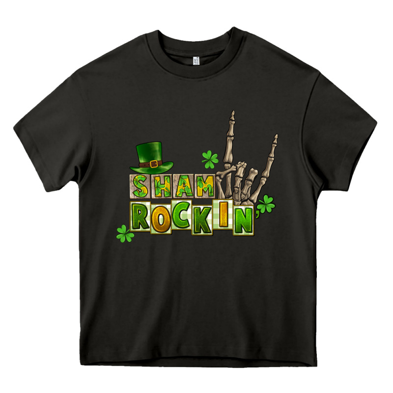 Sham Rockin Skeleton Hand St. Patrick's Heavy Core Tee by CowGirlArtShop | Teevron