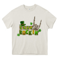 Cream Sham rockin skeleton hand St. Patrick's Heavy Core Tee - CowGirlArtShop