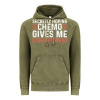 Vintage Olive secretly hoping chemo gives me superpowers cancer awareness gifts Vintage Hoodie - linhVisuals
