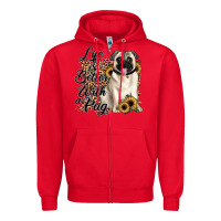Red life is better with a pug Zipper Hoodie - JahusDesignShop