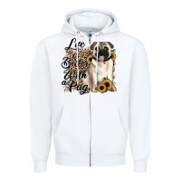 White life is better with a pug Zipper Hoodie - JahusDesignShop