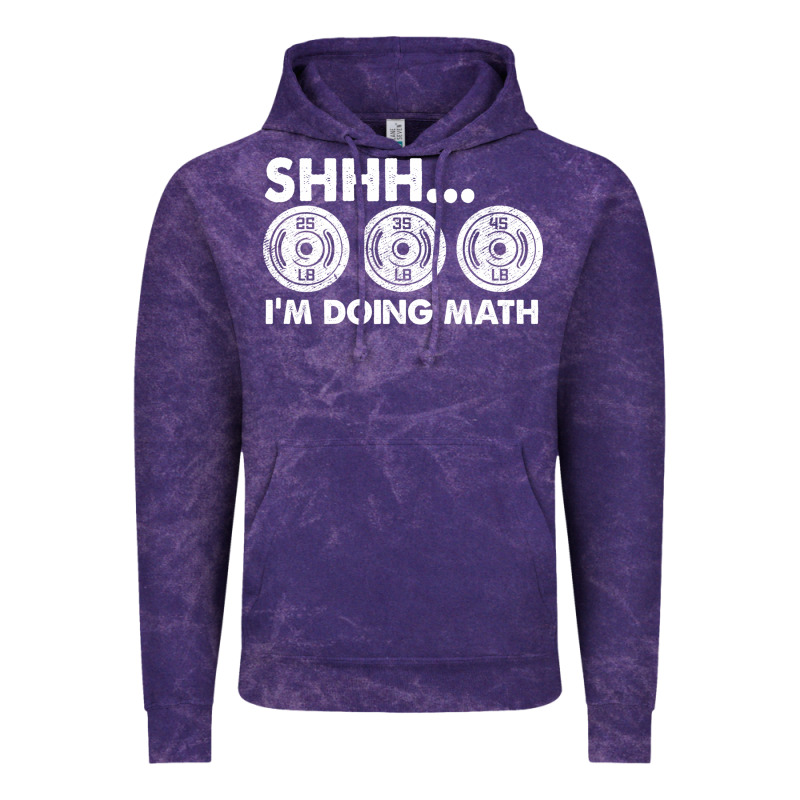 Shhh I'm Doing Math Gym Funny Bodybuilding Weightlifting Humor Quote Vintage Hoodie by linhVisuals | Teevron
