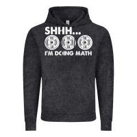 Vintage Black shhh i'm doing math gym funny bodybuilding weightlifting humor quote Vintage Hoodie - linhVisuals