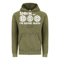 Vintage Olive shhh i'm doing math gym funny bodybuilding weightlifting humor quote Vintage Hoodie - linhVisuals