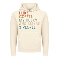 Vintage Artic siberian husky dog i like coffee my husky and maybe 3 people vintage d Vintage Hoodie - linhVisuals