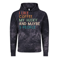 Cloud Black siberian husky dog i like coffee my husky and maybe 3 people vintage d Vintage Hoodie - linhVisuals