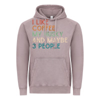 Vintage Zinc siberian husky dog i like coffee my husky and maybe 3 people vintage d Vintage Hoodie - linhVisuals