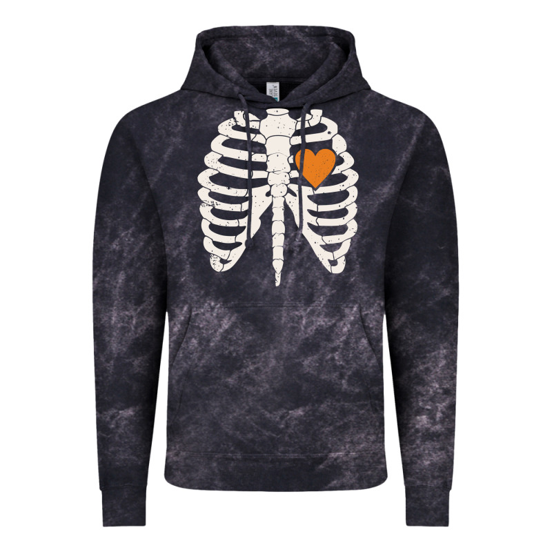 Skeleton Rib Case Orange Pumpkin Heart Vintage Halloween Anatomy Costu Vintage Hoodie by linhVisuals | Teevron