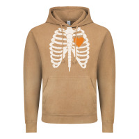 Vintage Camel skeleton rib case orange pumpkin heart vintage halloween anatomy costu Vintage Hoodie - linhVisuals