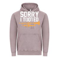 Vintage Zinc sorry i tooted funny trumpet player pun gift sarcastic humor quote Vintage Hoodie - linhVisuals