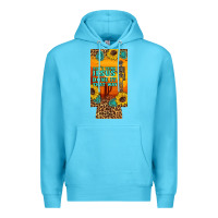 Ocean Blue don't jesus done it that way western skeleton  12 oz can cooler  (slim Premium Hoodie - Artiststas