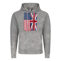 Cloud Rock united states with united kingdom flag mix us and uk union jack Vintage Hoodie - linhVisuals